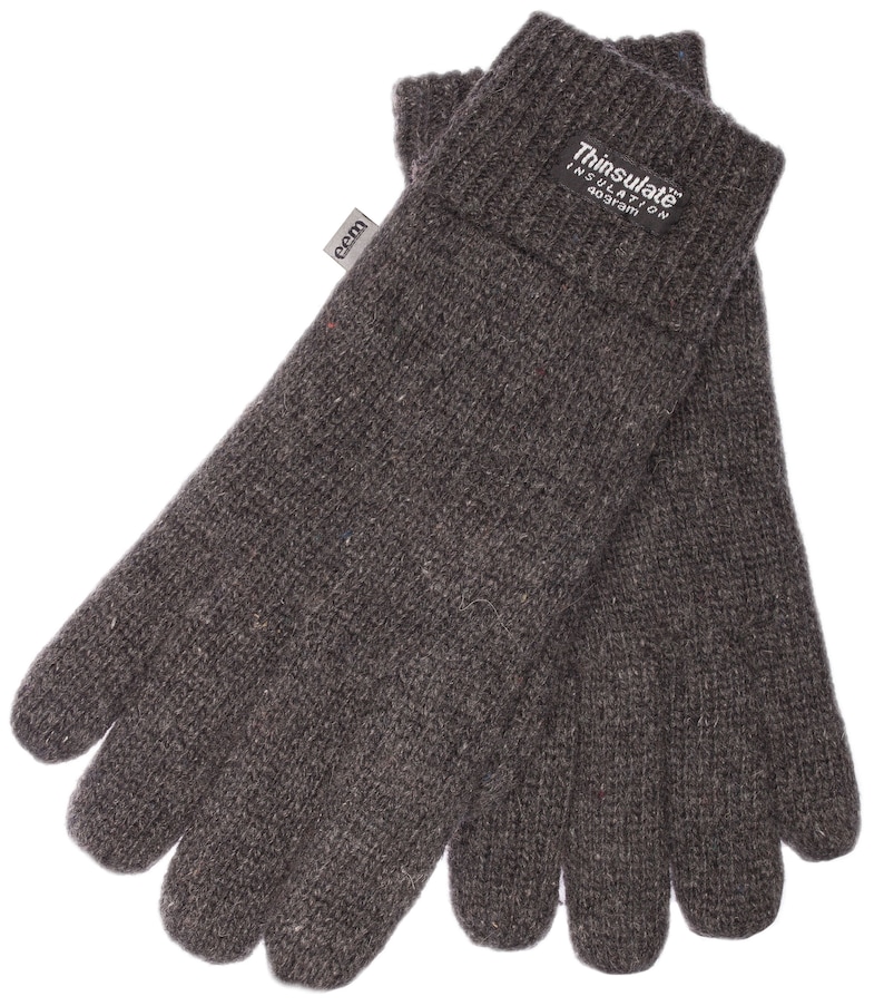 Men's knitted wool gloves with Thinsulate lining image 2