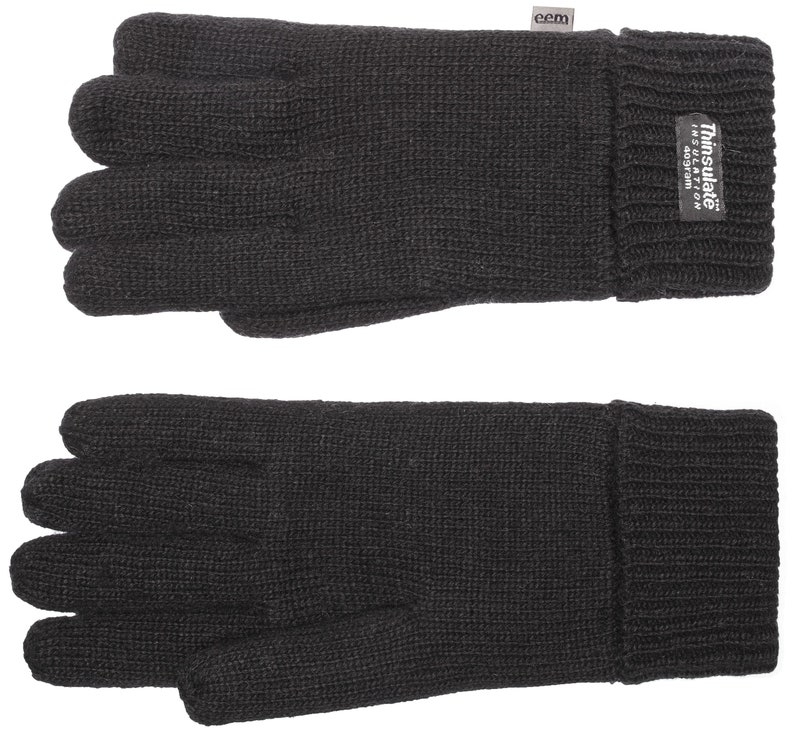 Men's knitted wool gloves with Thinsulate lining image 4