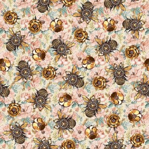 Blank Quilting Corporation Time Travel 3009-22 Gold Bees Fabric