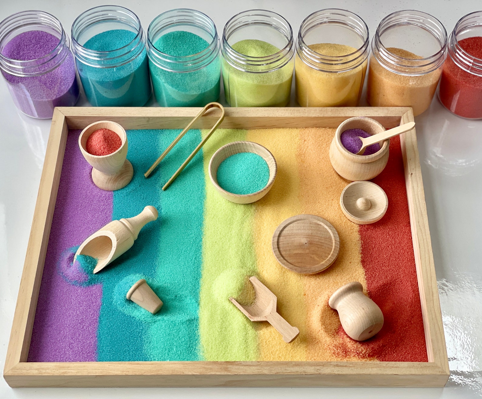 Colored Salt Jars Sensory Base Filler Etsy