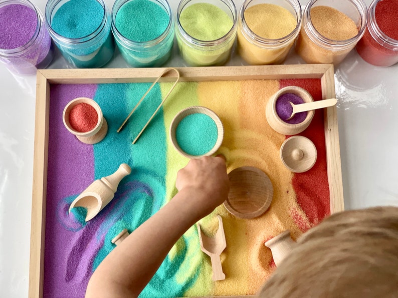 Colored Salt Jars Sensory Base Filler Etsy