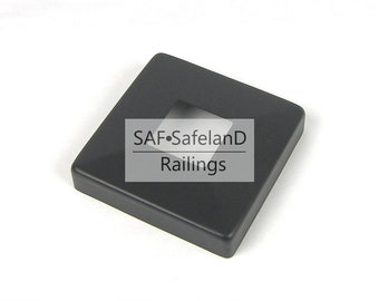 Black Powder Coated Base Cover for 2" x 2" Square Post