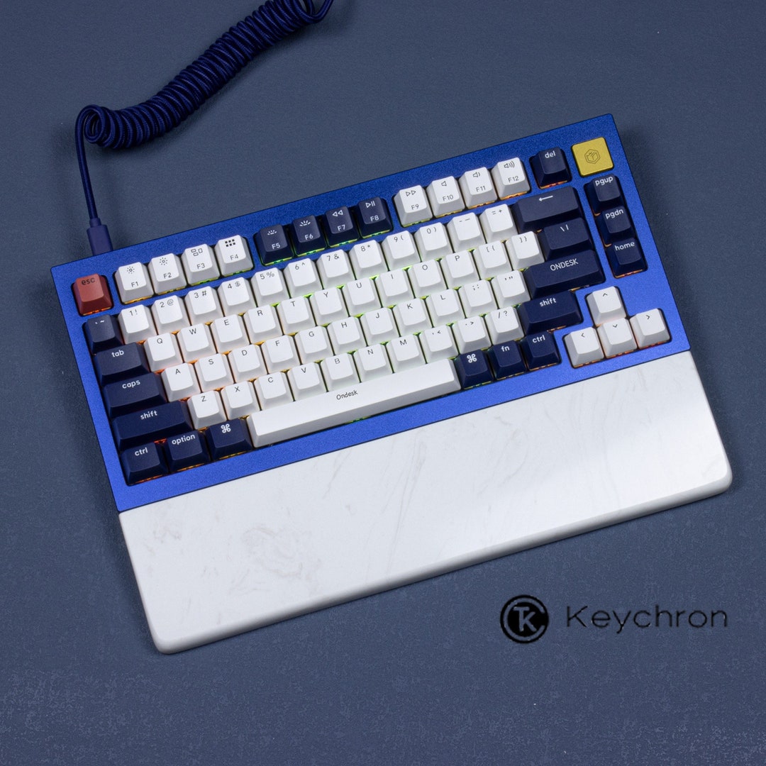 Keychron Keyboards White Quartz Stone Wrist Rest Q1 Q2 Q4 Q5 Q6 Q7 QMK
