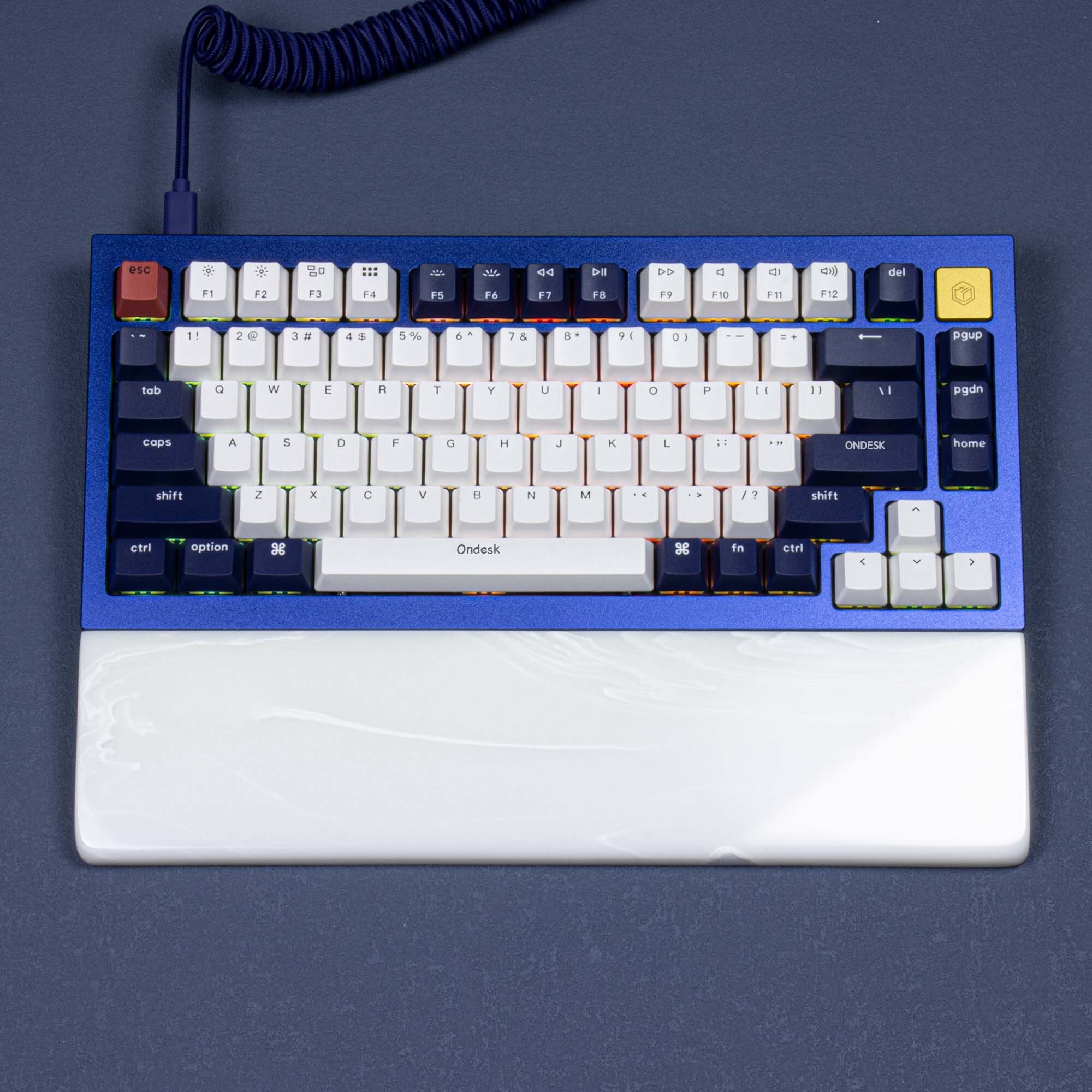 Keychron Keyboard Snow White Resin Wrist Rest QMK Q1 Q2 Q3 Q4 Etsy