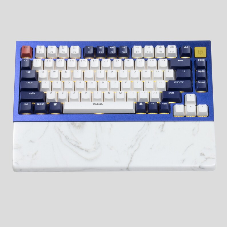 Keychron Keyboard White Gray Quartz Wrist Rest QMK Q1 Q2 Q3 C1 Etsy