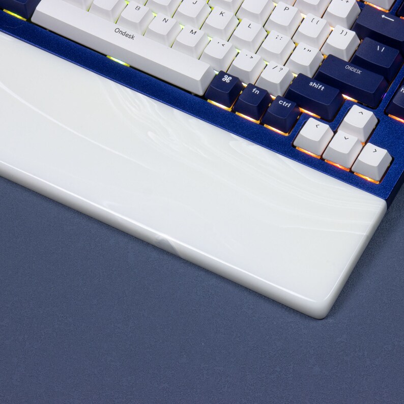 Keychron Keyboard Snow White Resin Wrist Rest QMK Q1 Q2 Q3 Q4 Etsy