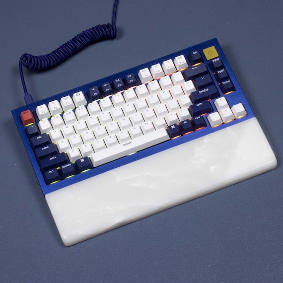 Keychron Keyboards Milky White Resin Wrist Rest QMK Q1 Q2 Q3 Etsy
