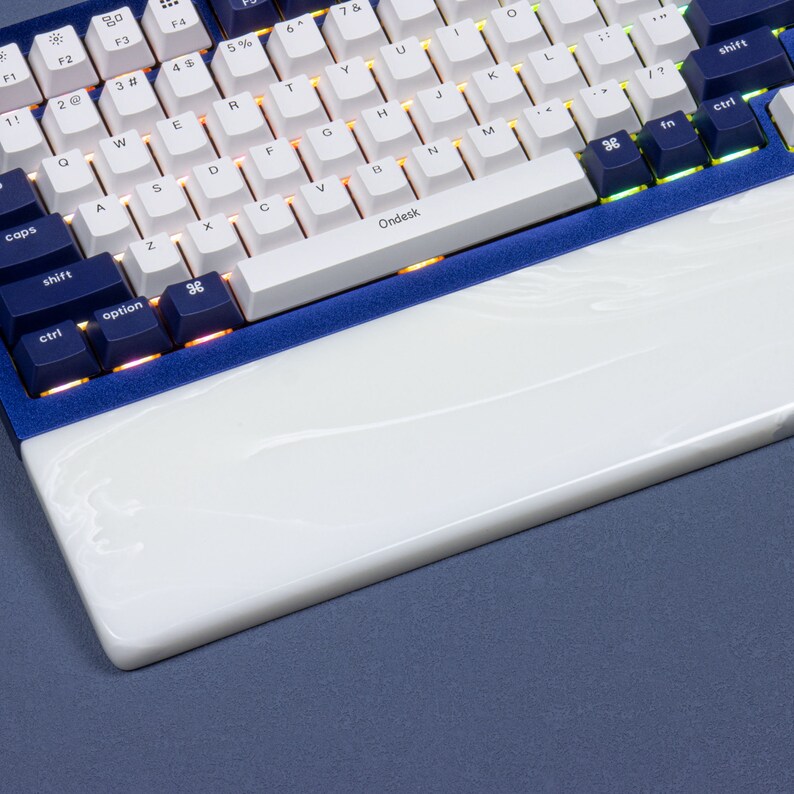Keychron Keyboard Snow White Resin Wrist Rest QMK Q1 Q2 Q3 Q4 Etsy