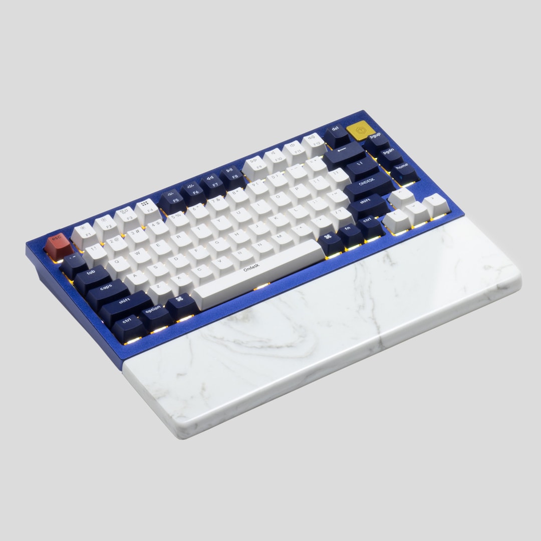Keychron Keyboard White Gray Quartz Wrist Rest QMK Q1 Q2 Q3 Q4 Etsy