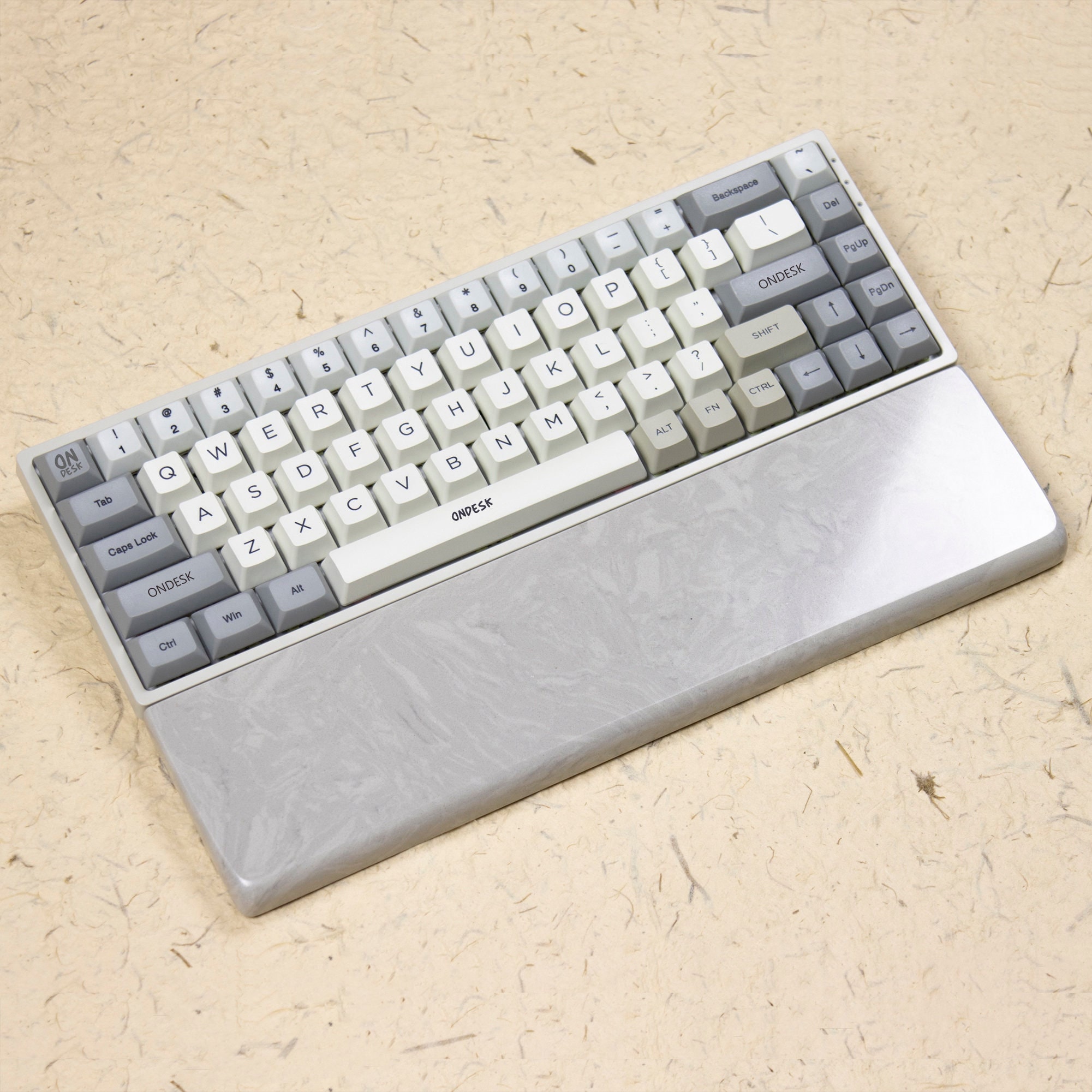 Lime Gray Quartz Stone Keyboard Wrist Rest TKL 60 65 Gmmk Etsy