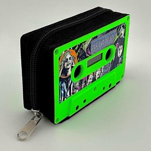 Portafoglio XL ホラー映画 ispirato a cassetta fatta a mano Upcycle Regalo Unico Con Arte Del Riciclo Pezzo Unico E Raro