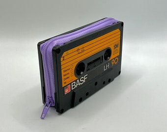 Art original de surcyclage de cassettes de portefeuille fait main