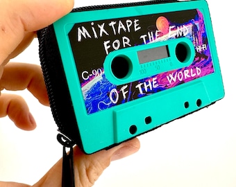 Portafoglio a cassetta – Porta monete e contanti riciclato fatto a mano, regalo ecologico