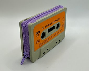 Art original de surcyclage de cassettes de portefeuille fait main