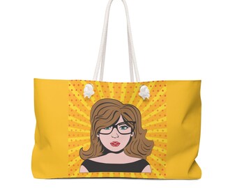 Retro Glasses Comic Girl Tote Bag