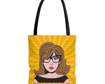 Retro Glasses Comic Girl Tote Bag