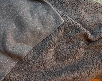 Cotton teddy plush, dark grey, Acufactum
