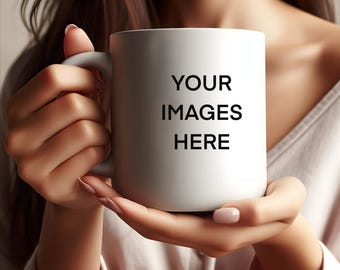 Procreate Mockup caneca de café Design de padrão sem emenda Mockup, MockUp para arte e papel digital Mockup de caneca de café branca Procreate Template