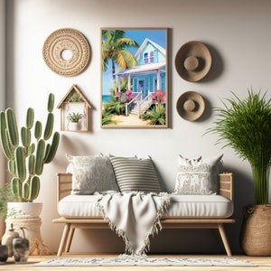 Anna Maria Island Watercolor Print Florida Travel Gift Tropical Beach