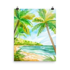Big Pine Key Watercolor Print | Florida Travel Gift | Floridian Home Decor | Coastal Landscape | Florida Keys Wall Art | Seaside Artwork