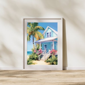 Anna Maria Island Watercolor Print | Florida Travel Gift | Tropical