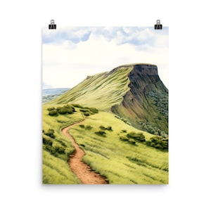 Pen Y Fan Watercolor Print | Wales Travel Gift | Welsh Art | Brecon Beacons | Landscape Art | UK Nature Art | Countryside Decor | Snowdonia