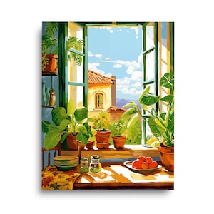 Latin Kitchen | Puerto Rico | Watercolor Print | Puerto Rican Wall Art | Kitchen Decor | Caribbean House | Boricua | Plants | Gift For Her