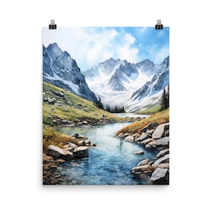 Kootenay National Park Watercolor Print | Canada Travel Gift | Canadian Rockies Decor | Mountain Landscape Poster | British Columbia Art