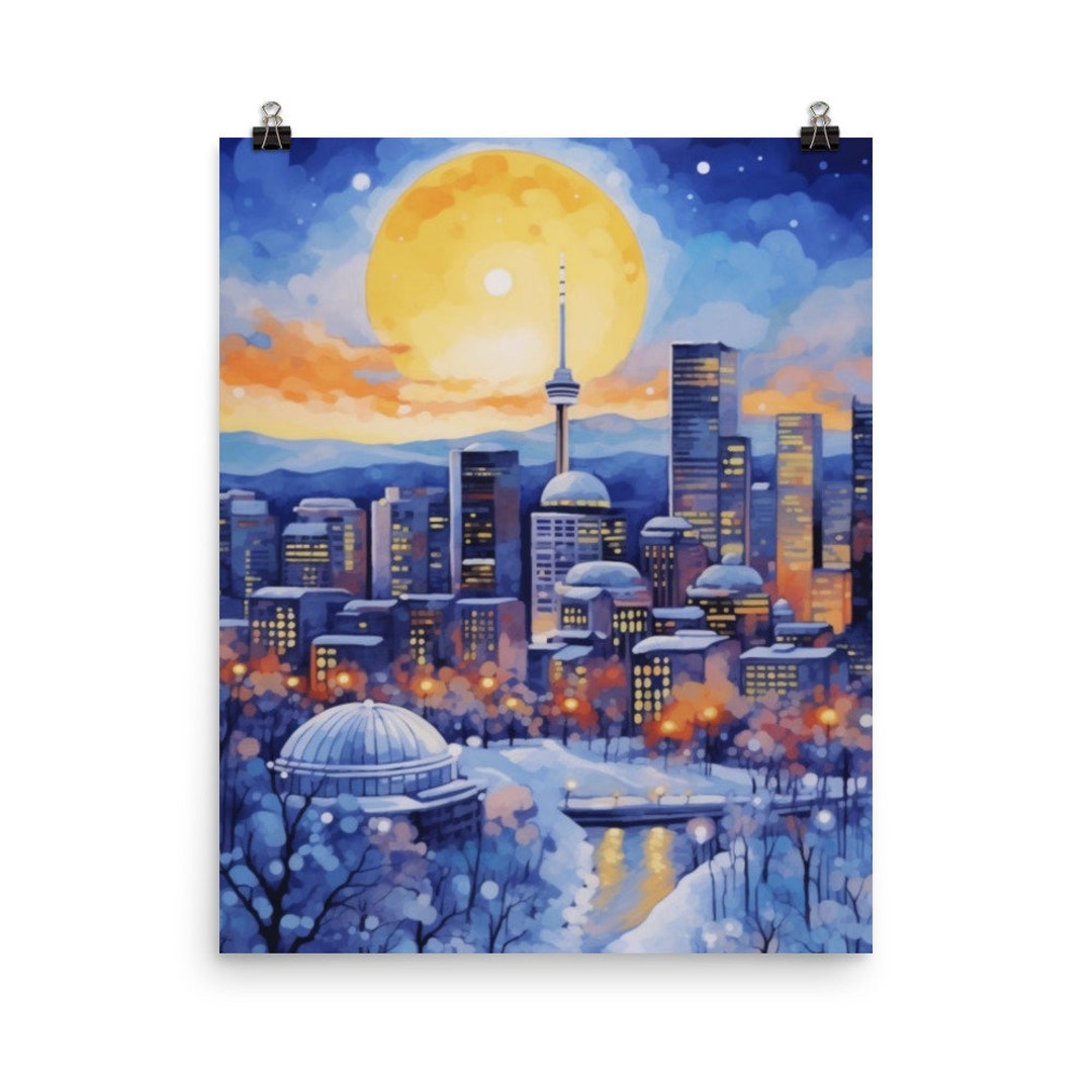 Montreal Watercolor Print Quebec Gift Canadian Wall Art Canada Home