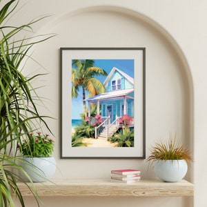 Anna Maria Island Watercolor Print Florida Travel Gift Tropical Beach