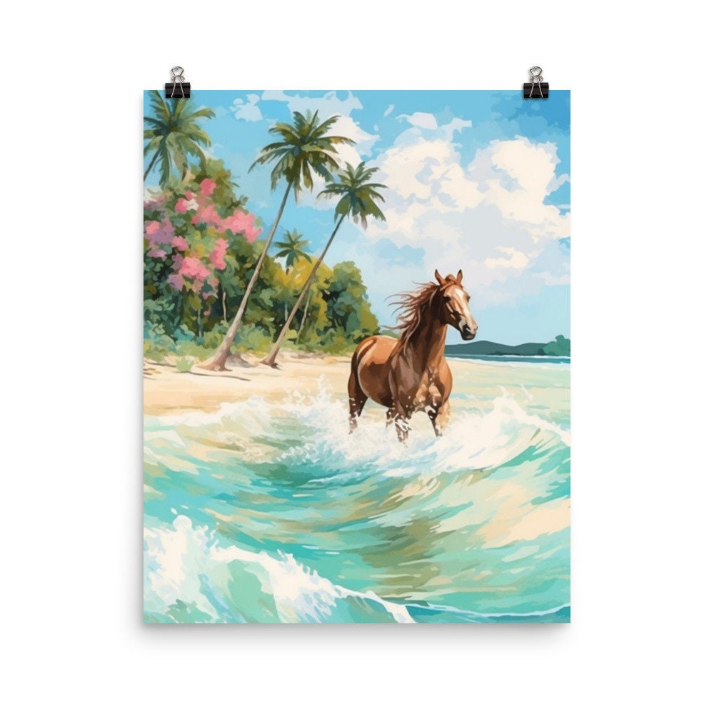5D DIY Diamond Painting Horse Animals Full Diamond Mosaic Cross Stitch Kits  Home Decor Seaside Sunset Rhinestone 