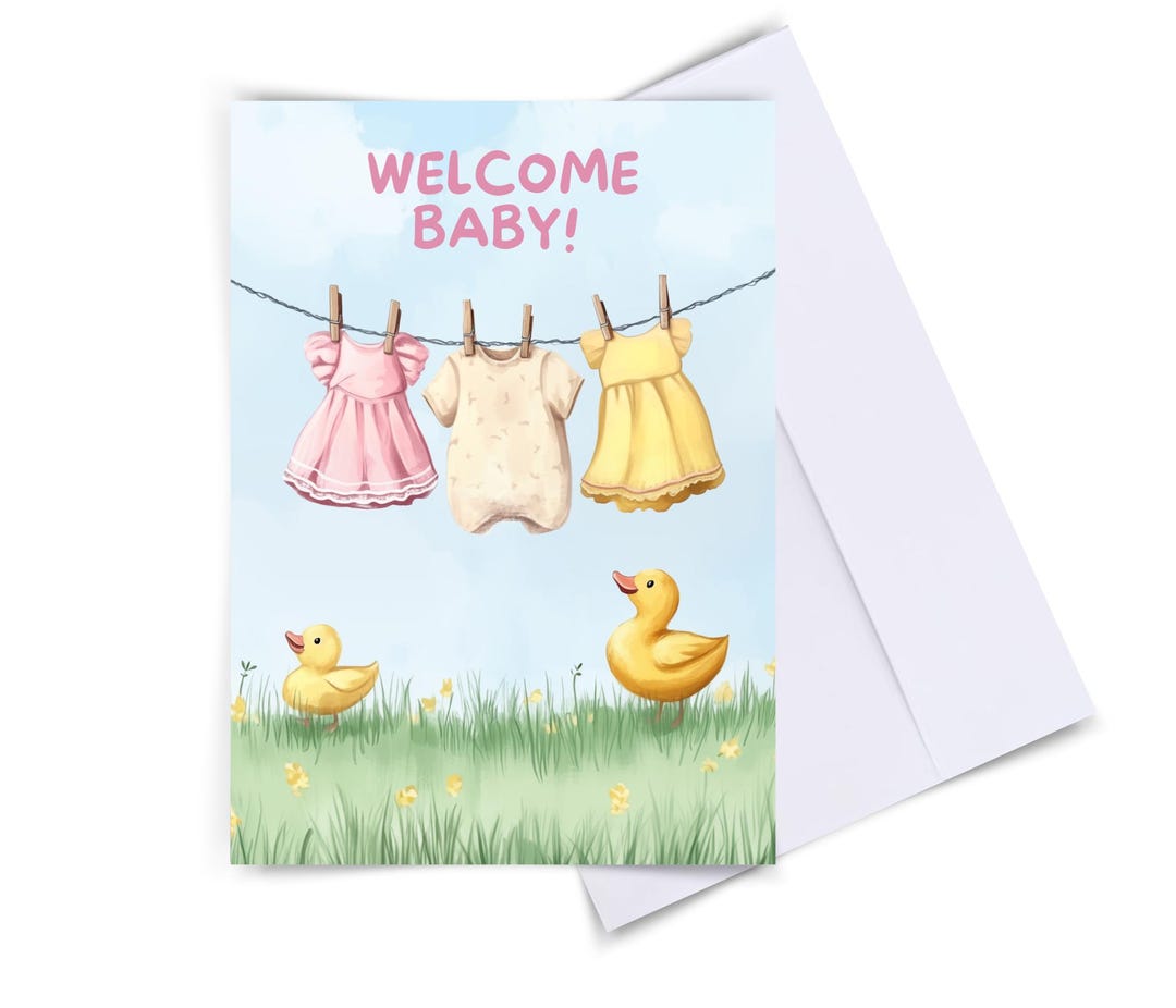 Baby Welcome Card "Glückwunsch Zum Nachwuchs