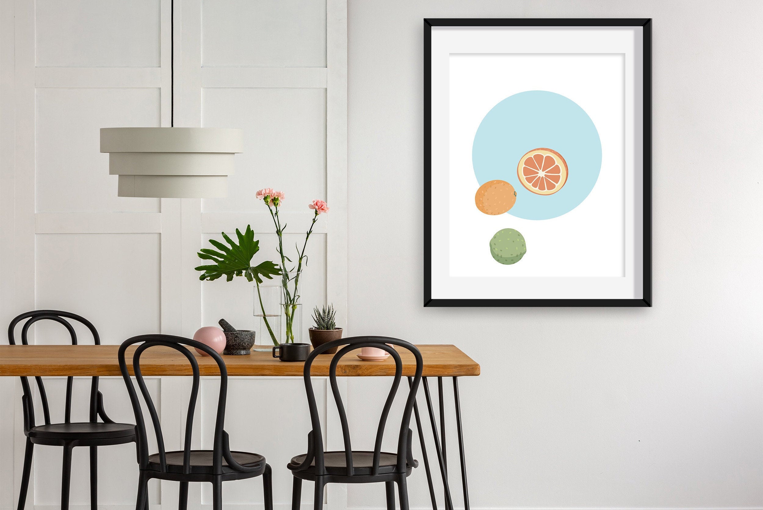 3er Set Farben Zitronendrucke Zitronen Küchendruck | Etsy