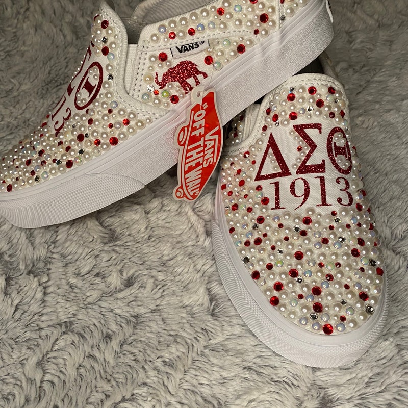 bedazzled vans for wedding