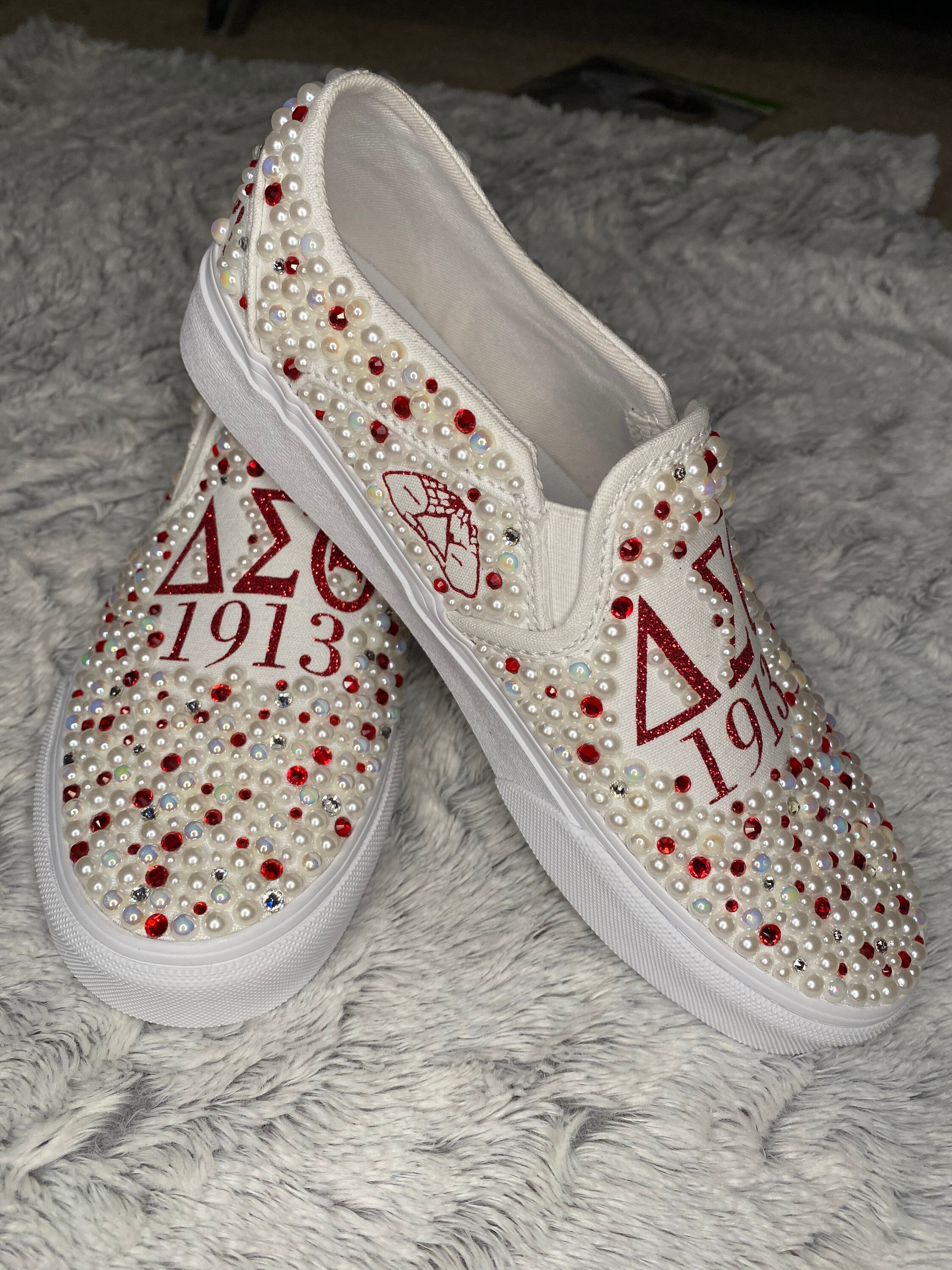 bedazzled vans for wedding