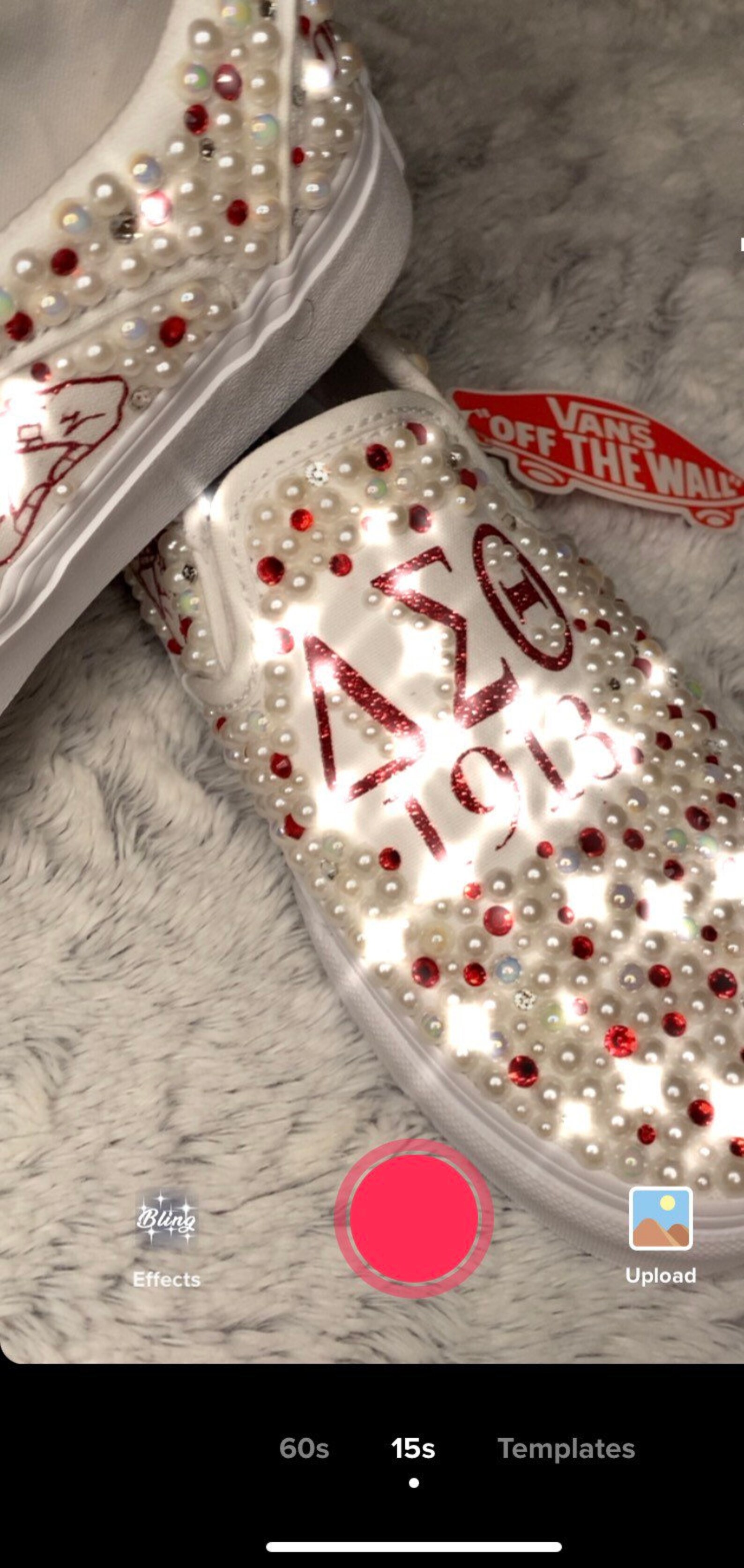 bedazzled vans for wedding
