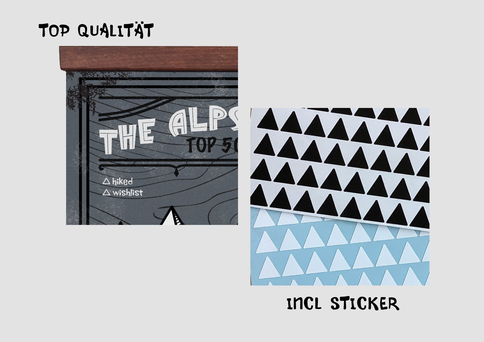 The Alps Poster 50 Highest Mountains | Includes Stickers to Mark the ...