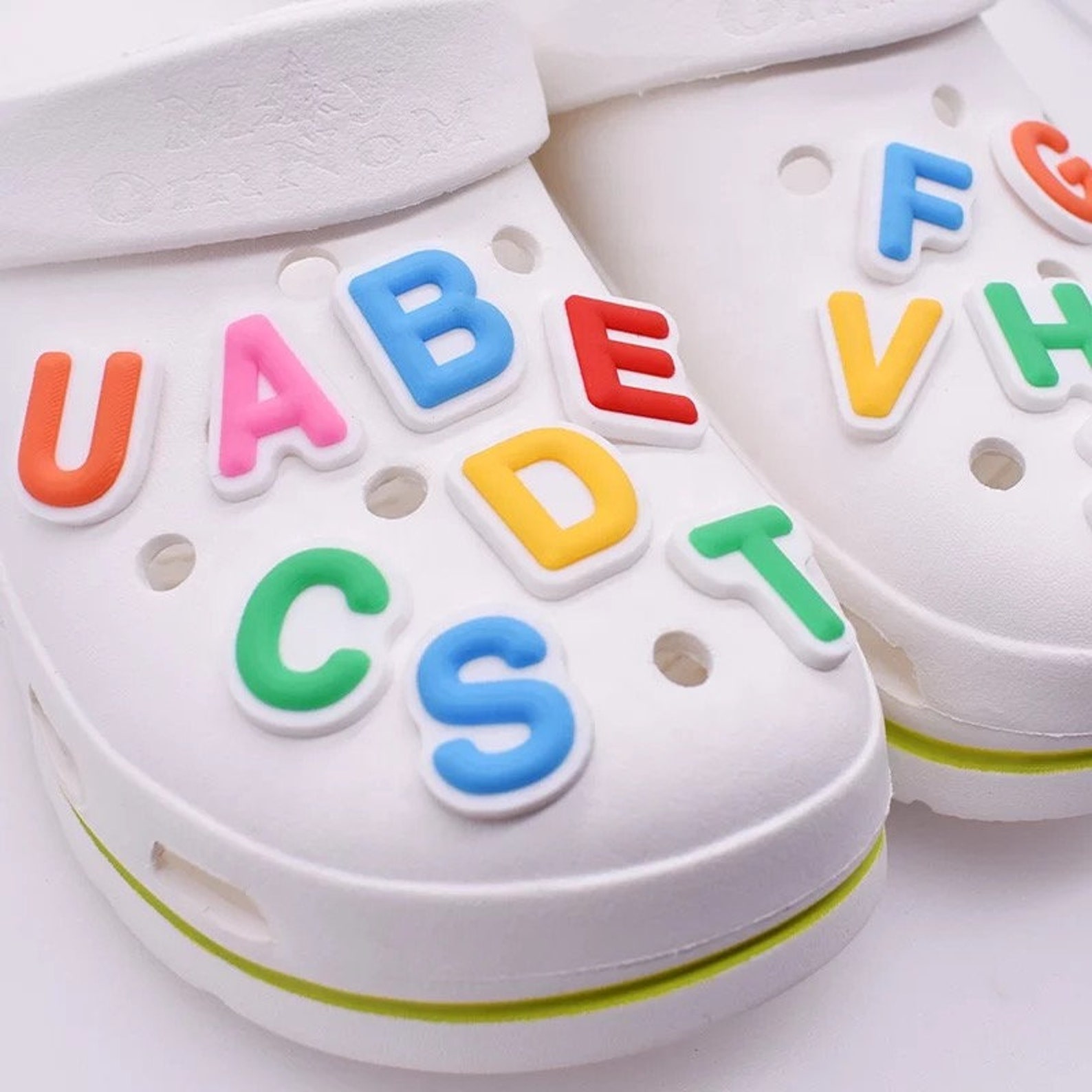 Colorful Alphabet Letter Shoe Charm Accessories for clogs Etsy