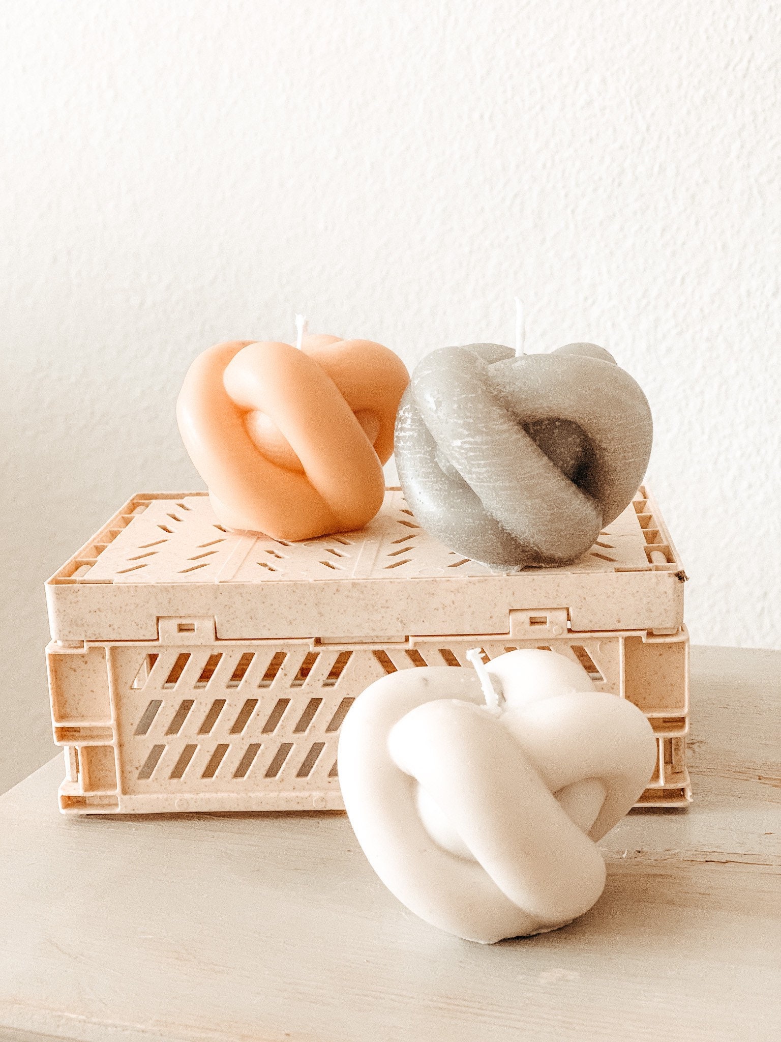 Knot candle handmade desired color Etsy