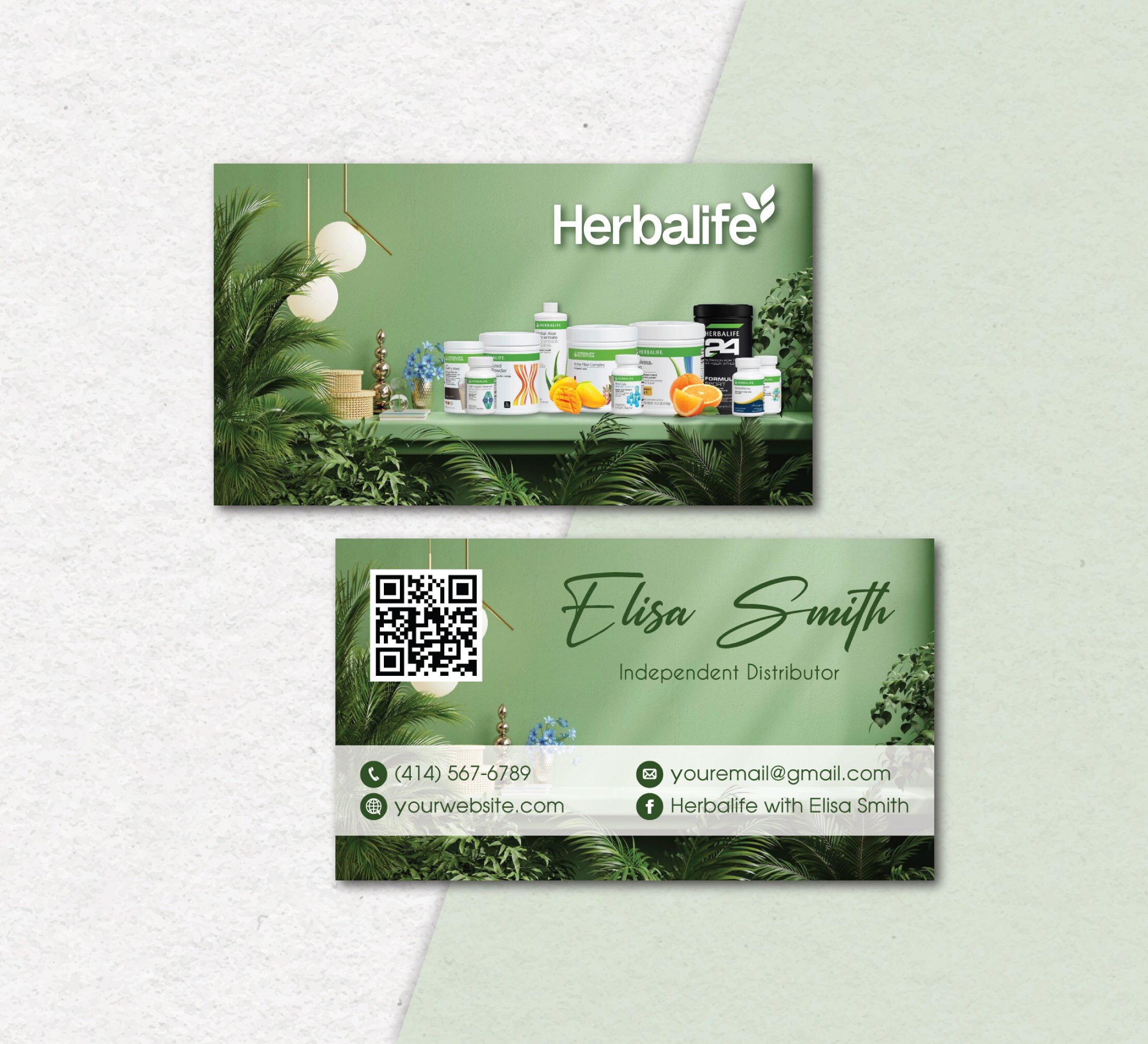 Personalized Herbalife Business Cards Herbalife Cards New Etsy