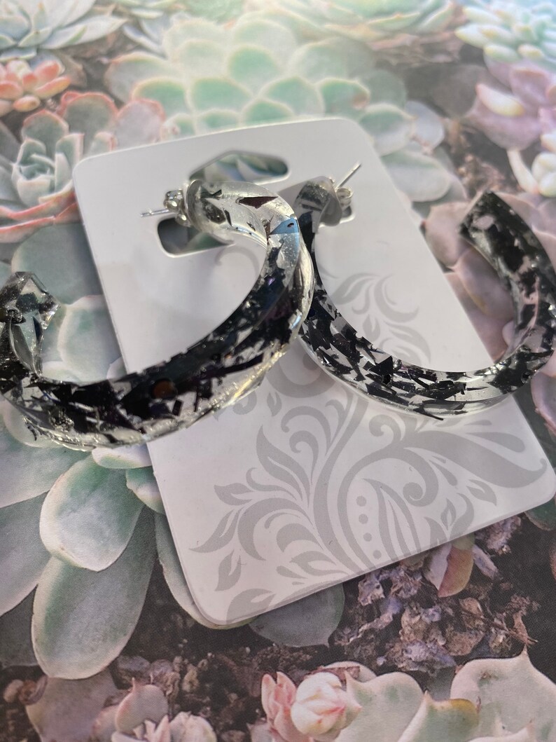 Black /& Clear resin hoops