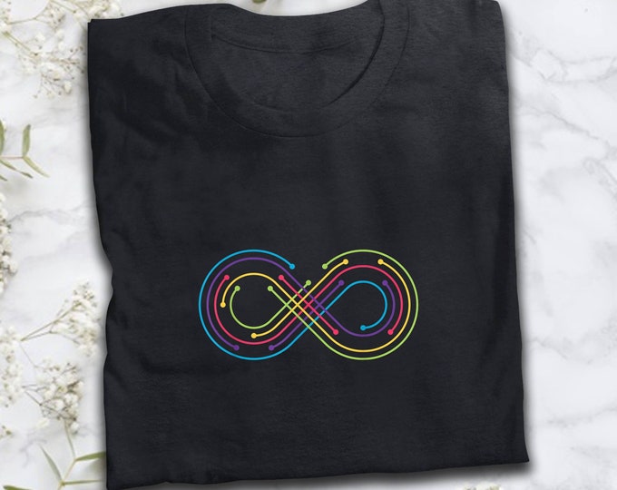 Rainbow Infinity Symbol Pride Autism Awareness Neurodiverse T-Shirt