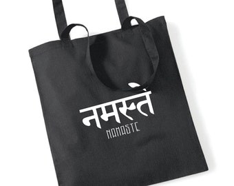 Bolsa BIO totebag NAMASTE Sánscrito Yoga algodón