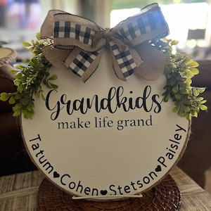 Kleinkinderen Make Life Grand-Muur/Deur Houten Hanger