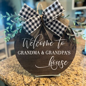 Oma & Opa&#39;s Huis-Muur/Deur Houten Hanger