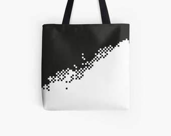 Customizable fabric bag shopper shoulder bag 8Bit Pixel 80s graphic designer | hatgirlBAGS Gift Mother's Day