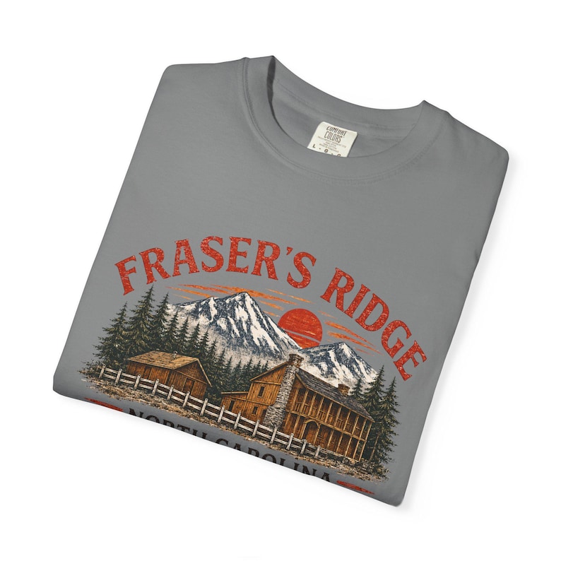Fraser's Ridge North Carolina Cabin-T-shirt – vintage Mountain Romance-shirt afbeelding 5