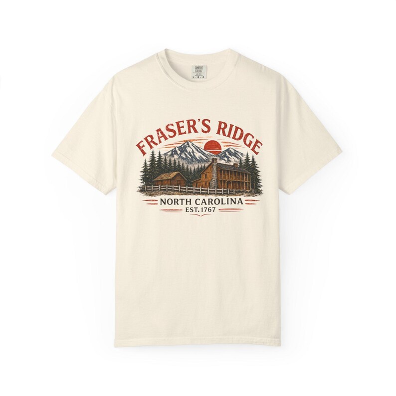 Fraser's Ridge North Carolina Cabin-T-shirt – vintage Mountain Romance-shirt afbeelding 4