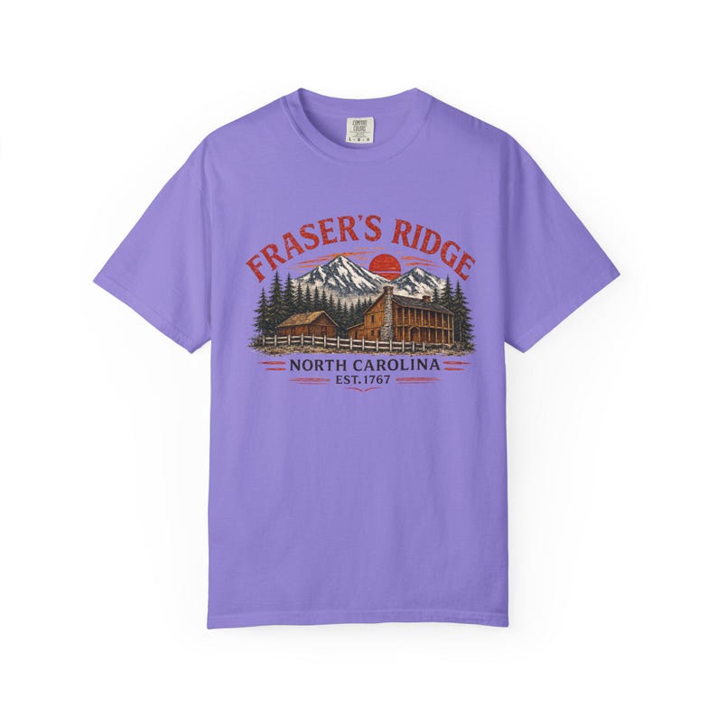Fraser's Ridge North Carolina Cabin-T-shirt – vintage Mountain Romance-shirt afbeelding 9