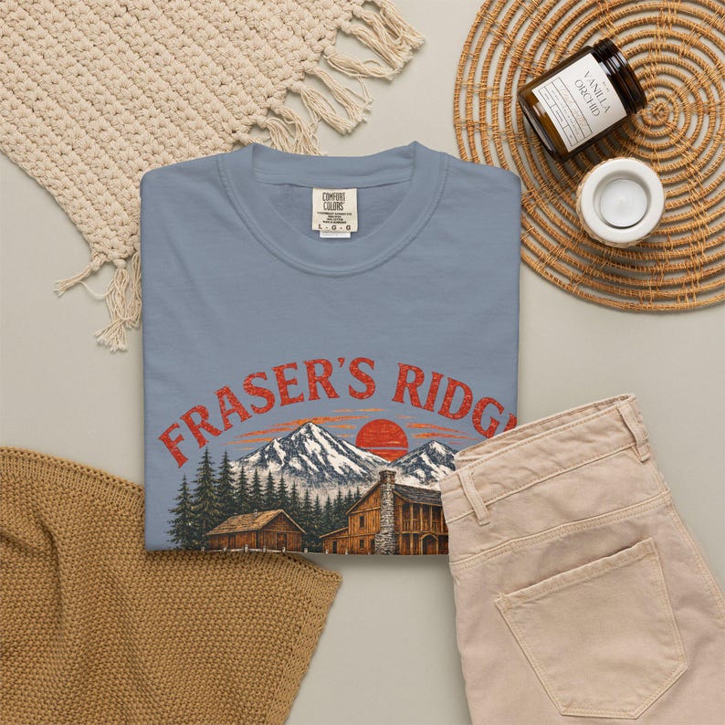 Fraser's Ridge North Carolina Cabin-T-shirt – vintage Mountain Romance-shirt afbeelding 3